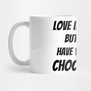 Choco-Love Collection: Sweet and Sassy Designs - black pattern Mug